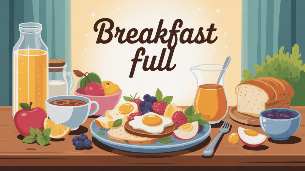 breakfast full petit déjeuner complet équilibré et rassasiant