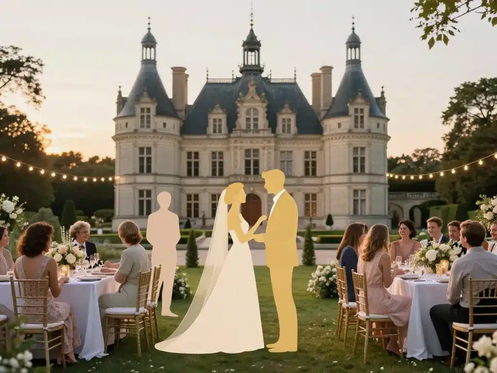 château des creissauds mariage jardin