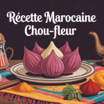 chou-fleur recette marocaine avec épices et citron illustration