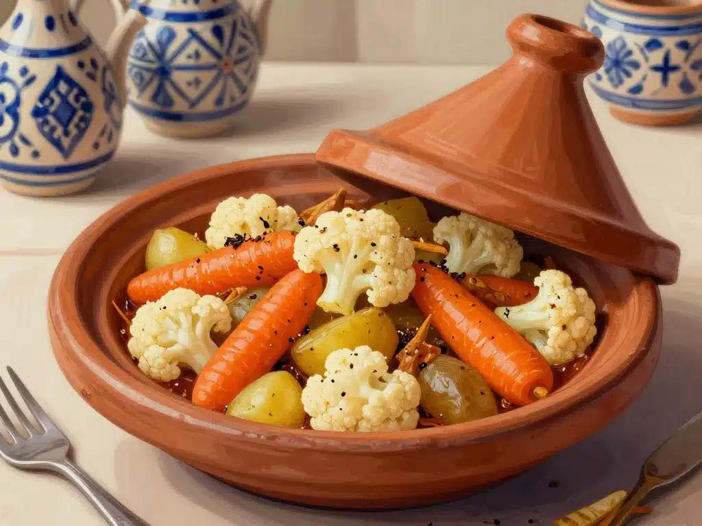 chou-fleur recette marocaine tajine coloré