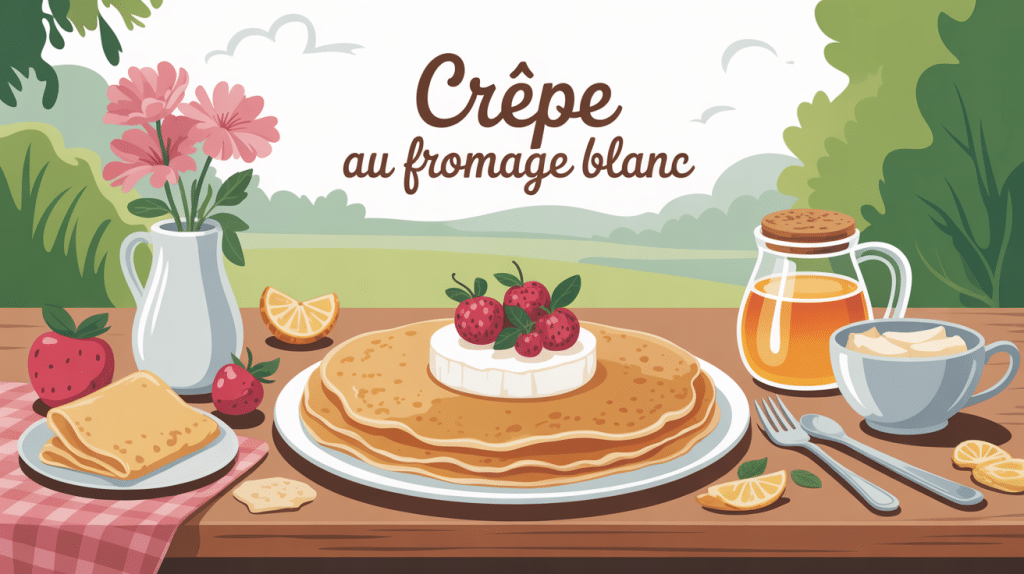 crêpe fromage blanc, table matinale conviviale