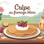 crêpe fromage blanc, table matinale conviviale