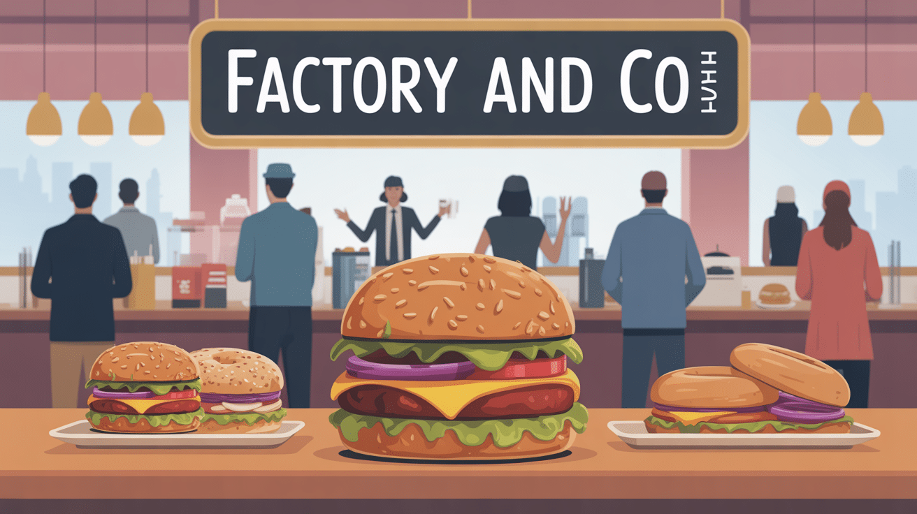 illustration factory and co halal devant restaurant burger bagel