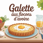 illustration galette aux flocons d avoine sur table conviviale