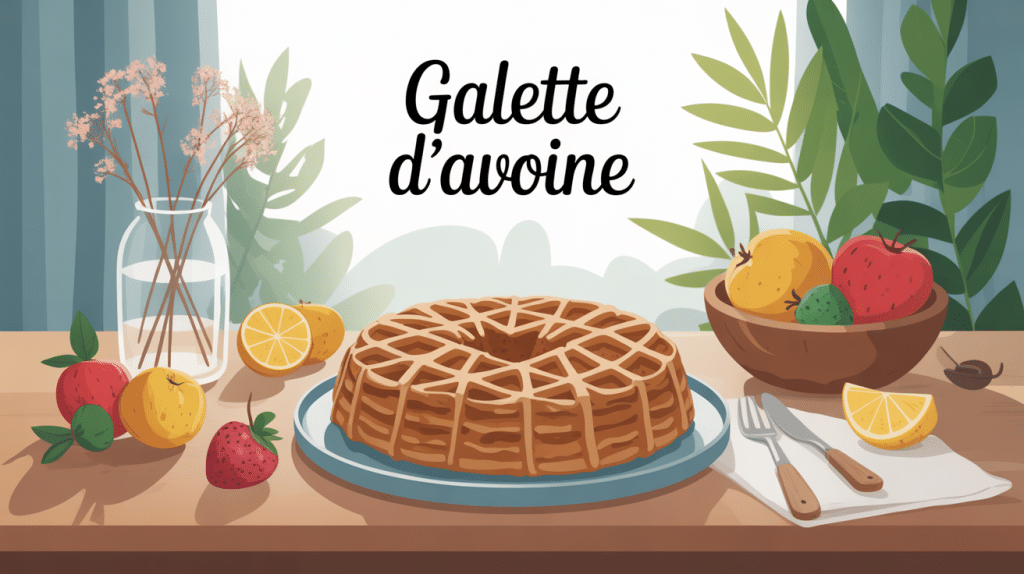 galette d avoine sur table du petit dejeuner