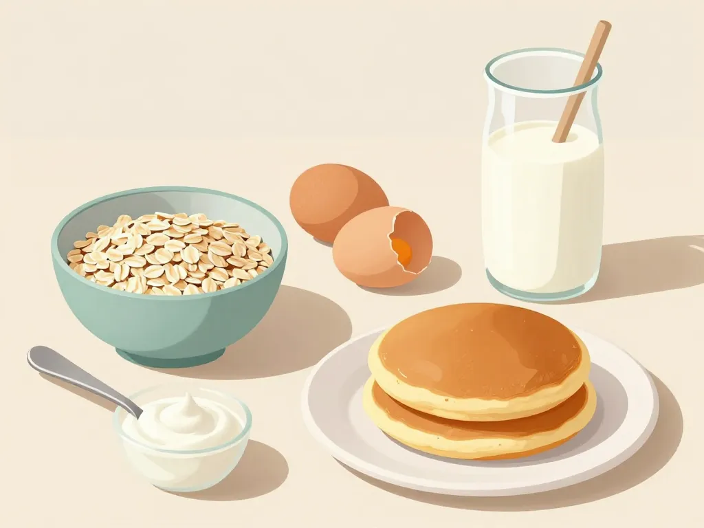 galette flocons d avoine ingrédients sur table ambiance cosy