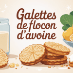 illustration galettes de flocon d'avoine préparation