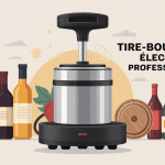 tire-bouchon électrique professionnel de qualité sur fond élégant