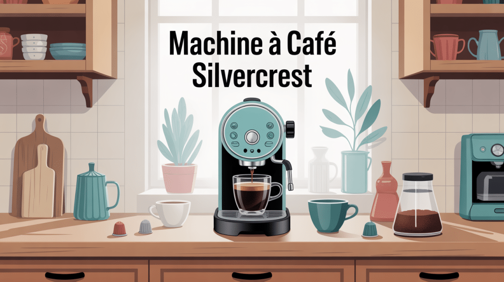 machine a cafe silvercrest sur plan de travail