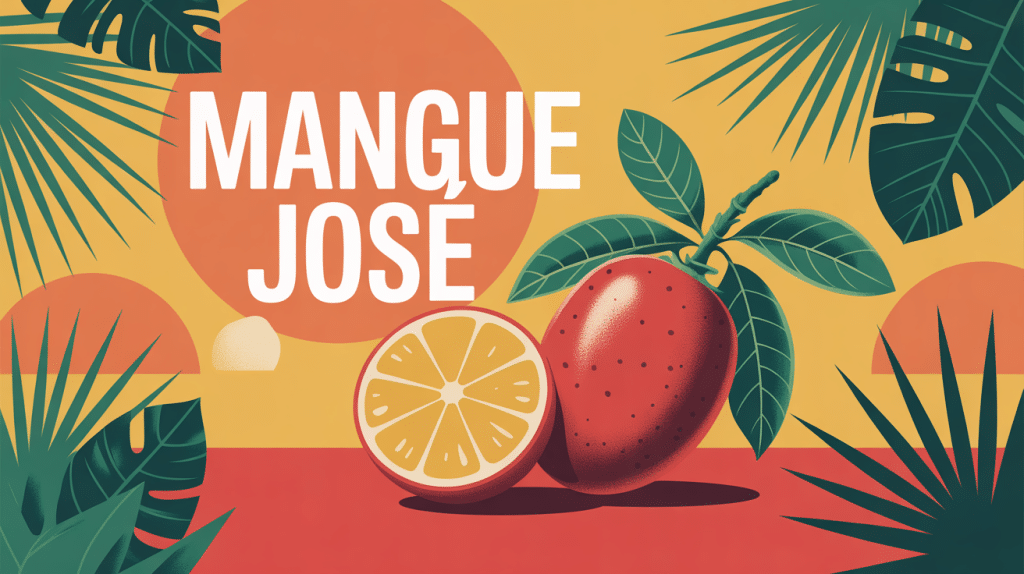 Illustration mangues José sur fond tropical