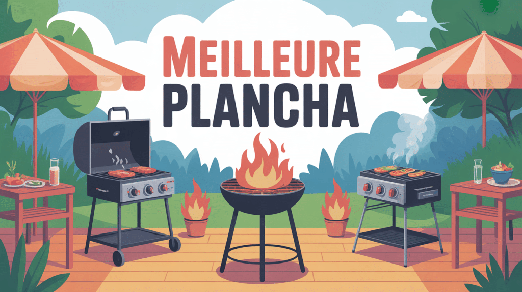 illustration meilleure plancha gaz et électrique sur terrasse