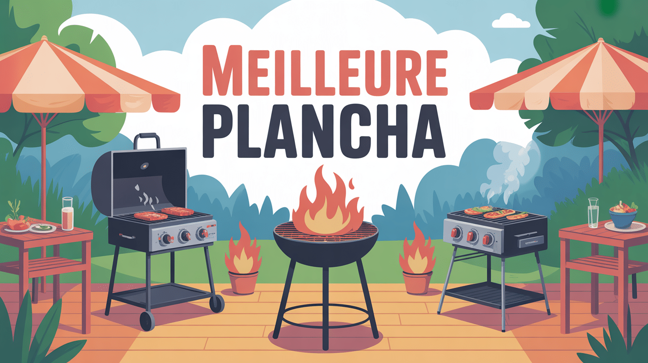 illustration meilleure plancha gaz et électrique sur terrasse