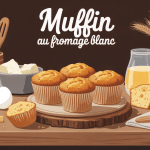 Muffin fromage blanc avec ingrédients sur table