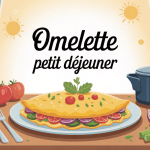 omelette petit déjeuner sur table ambiance chaleureuse