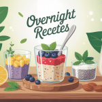 overnight recette en bocal avec fruits et ingrédients naturels