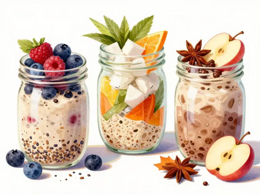 overnight recette versions sucrées et healthy en bocaux