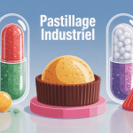 procédé de pastillage industriel comprimés bonbons illustration