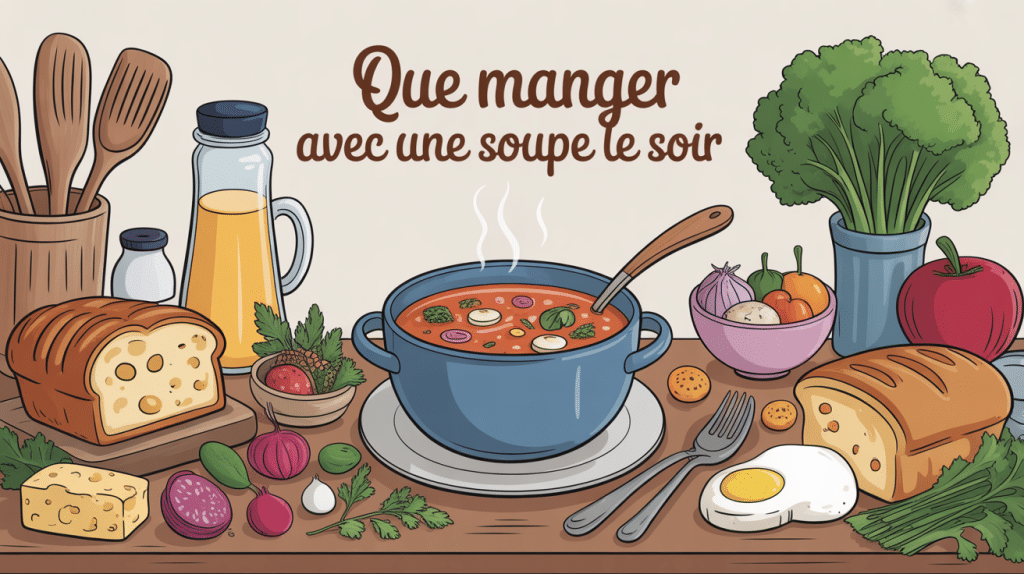 que manger avec une soupe le soir illustration bol de soupe repas complet