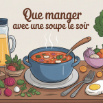 que manger avec une soupe le soir illustration bol de soupe repas complet