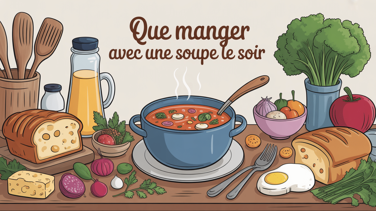 que manger avec une soupe le soir illustration bol de soupe repas complet