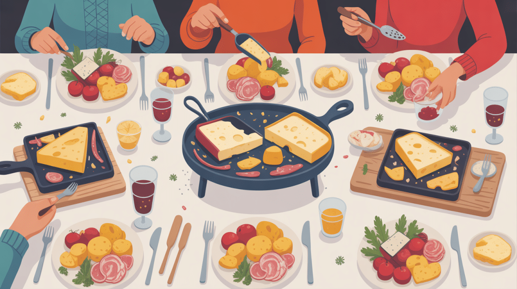 soirée raclette conviviale quantité fromage combien par personne