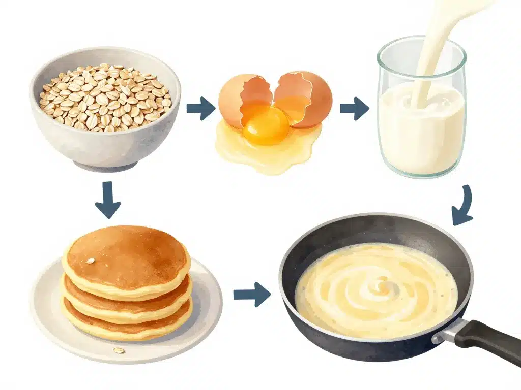 processus visuel galettes de flocon d'avoine simple