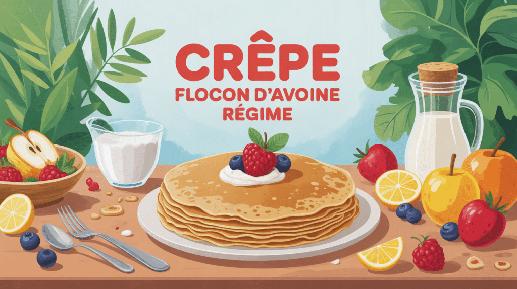 recette crepe flocon d'avoine regime pile crepes fruits
