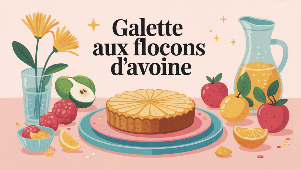 recette galette flocon d avoine saine sur assiette