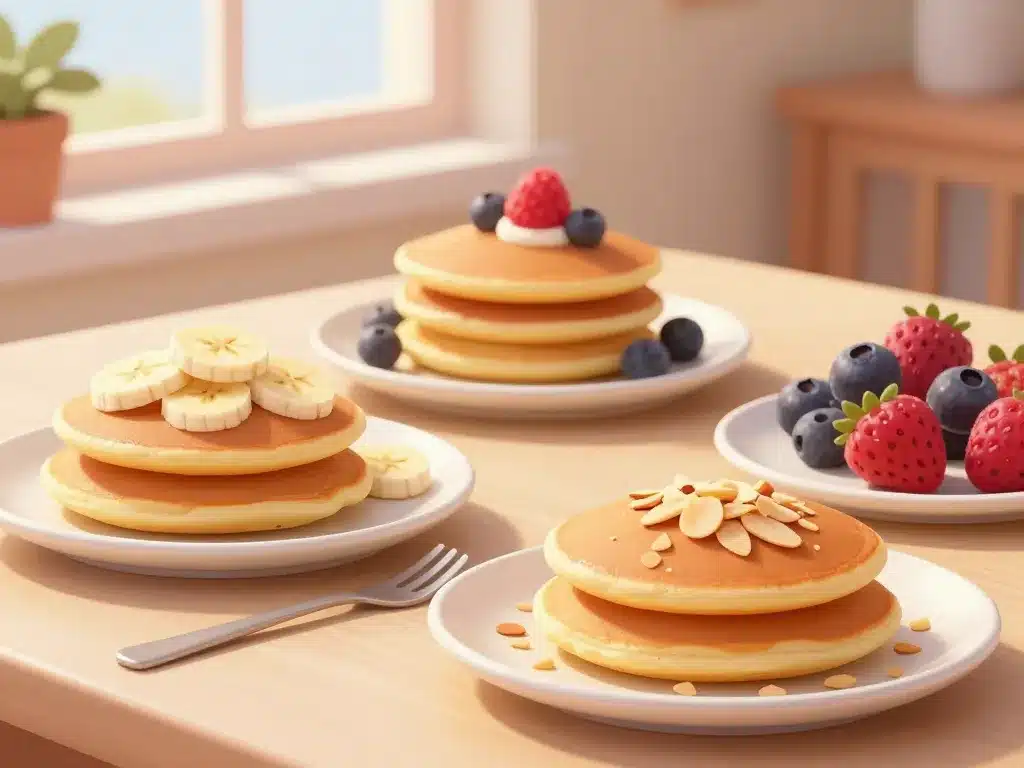 assortiment variations recette pancake sans farine