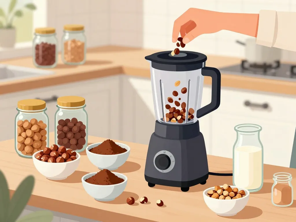 Préparation recette pâte à tartiner maison healthy cuisine