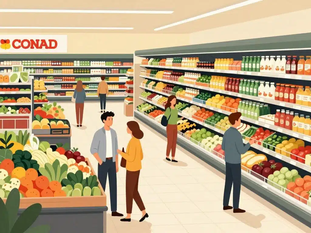 intérieur supermarché conad spécificités formats