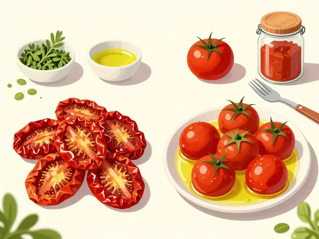 Tomates sechées comment utiliser nature vs huile différence