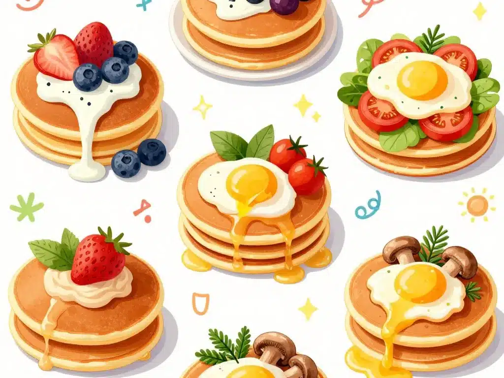 Galette aux flocons d'avoine avec garnitures saines variées