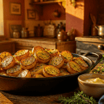 accompagnement de pommes de terre sarladaises dorées en plat