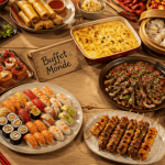 buffet du monde augny table plats variés