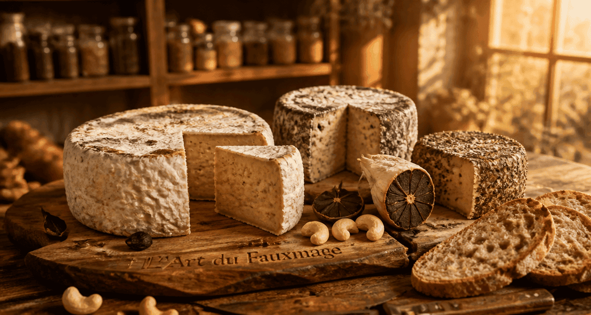 fromage vegetal caju affine sur plateau
