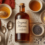 oxymel recette flat-lay ingrédients miel vinaigre