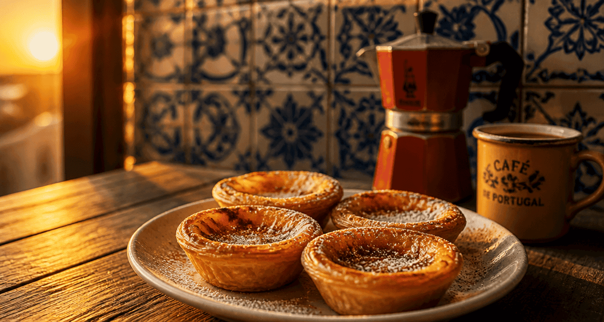 pasteis de nata lisbonne sur assiette crème