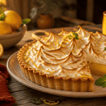 Pie lemon meringuée, citron, ambiance chaleureuse