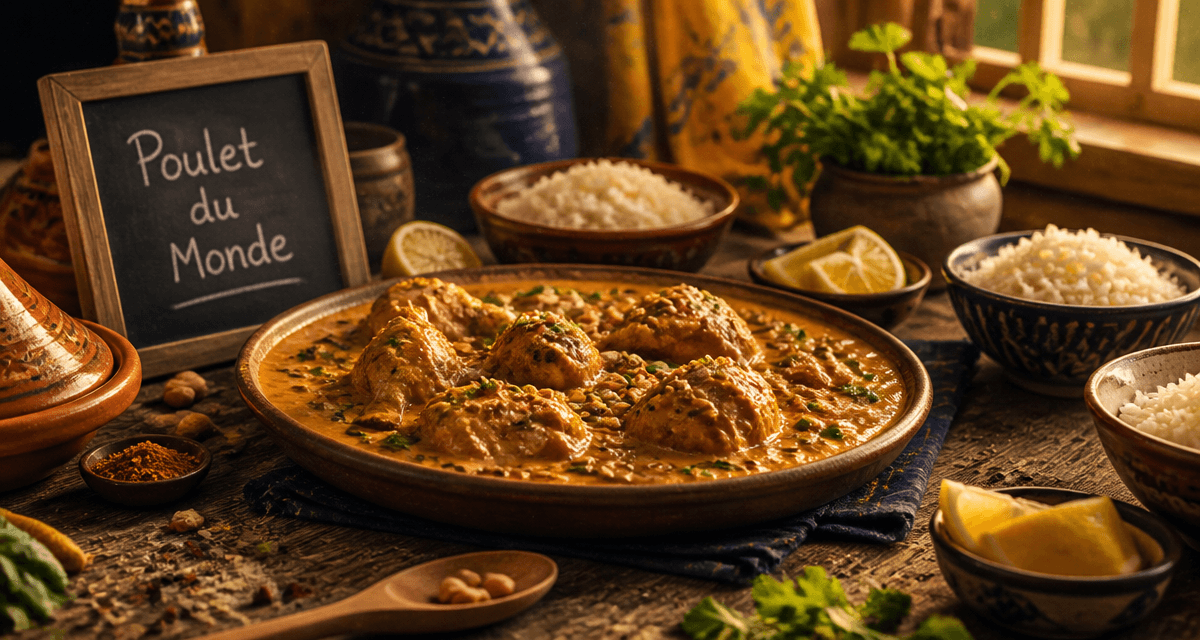 plat a base de poulet mafé sauce arachide