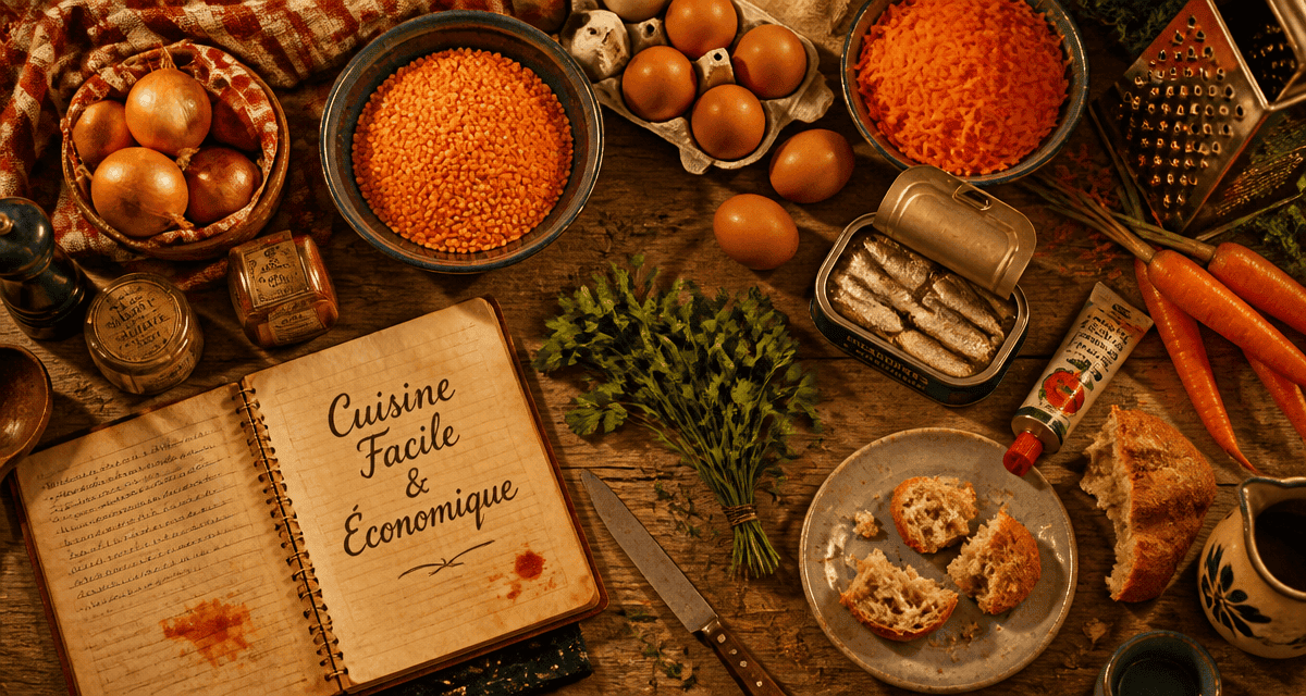 recette facile pas cher ingrédients économiques sur table
