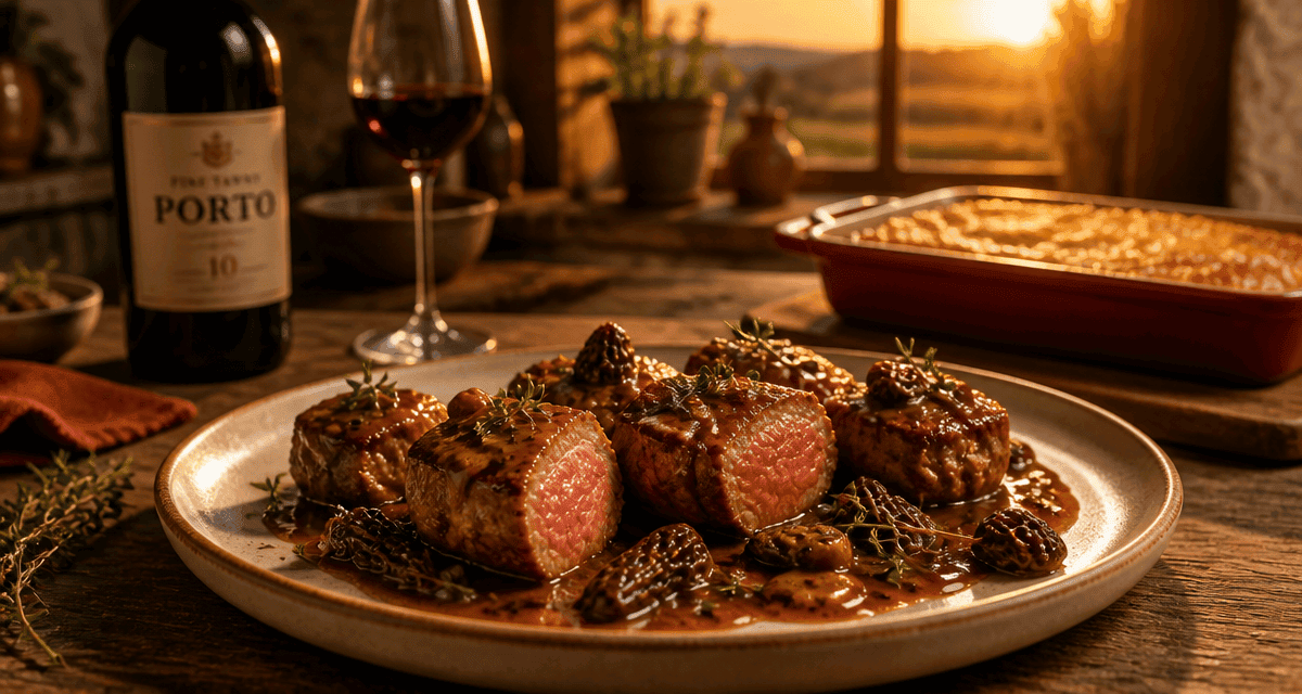 recette filet mignon de veau gastronomique dressé sur table