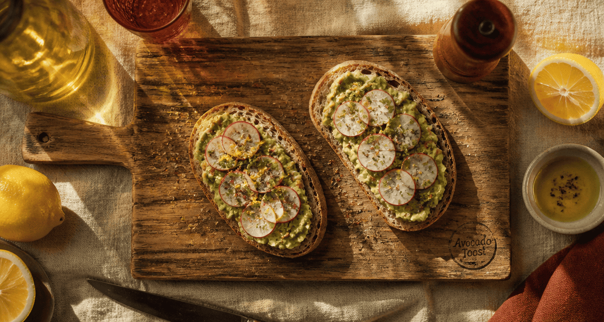 recettes toast avocat avec pain croustillant et garnitures