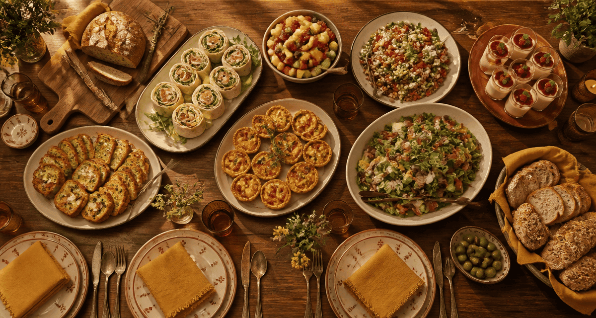 repas froid entre amis buffet froid convivial