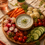 sauce crudité pour apéro avec légumes variés
