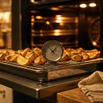 200 degrés thermostat : four et pommes de terre rôties, réglage 6,5-7