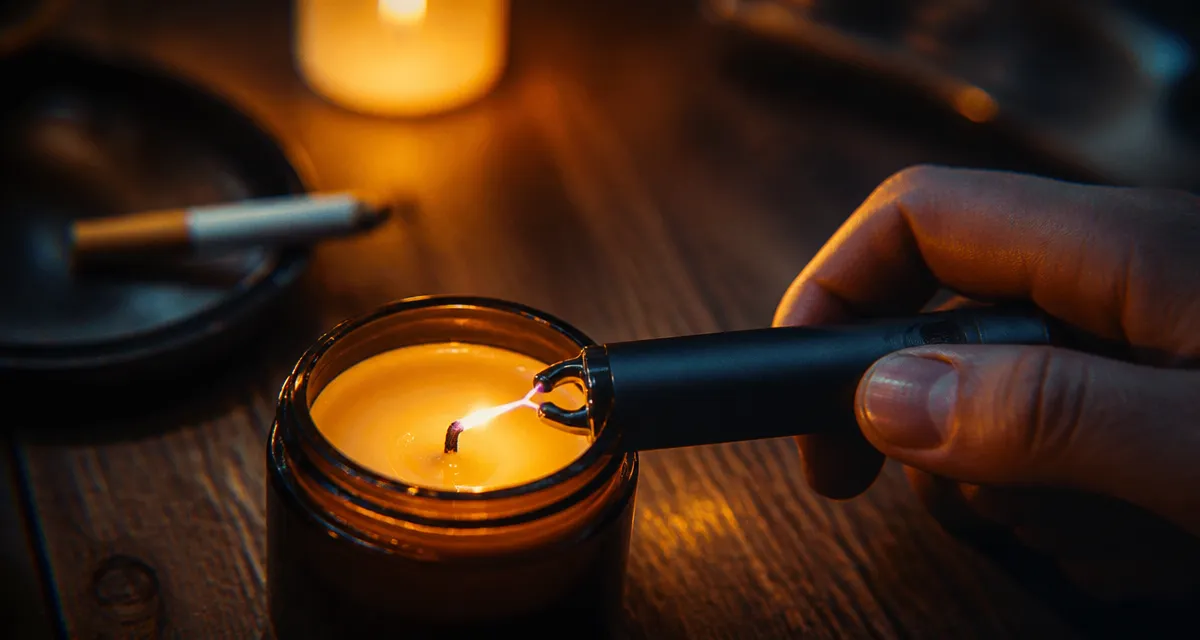 briquet electrique allumage sans flamme sur une bougie