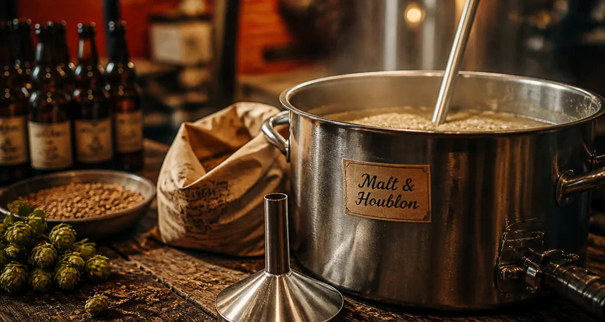 Comment est fait la bière : cuve de brassage, malt et houblon
