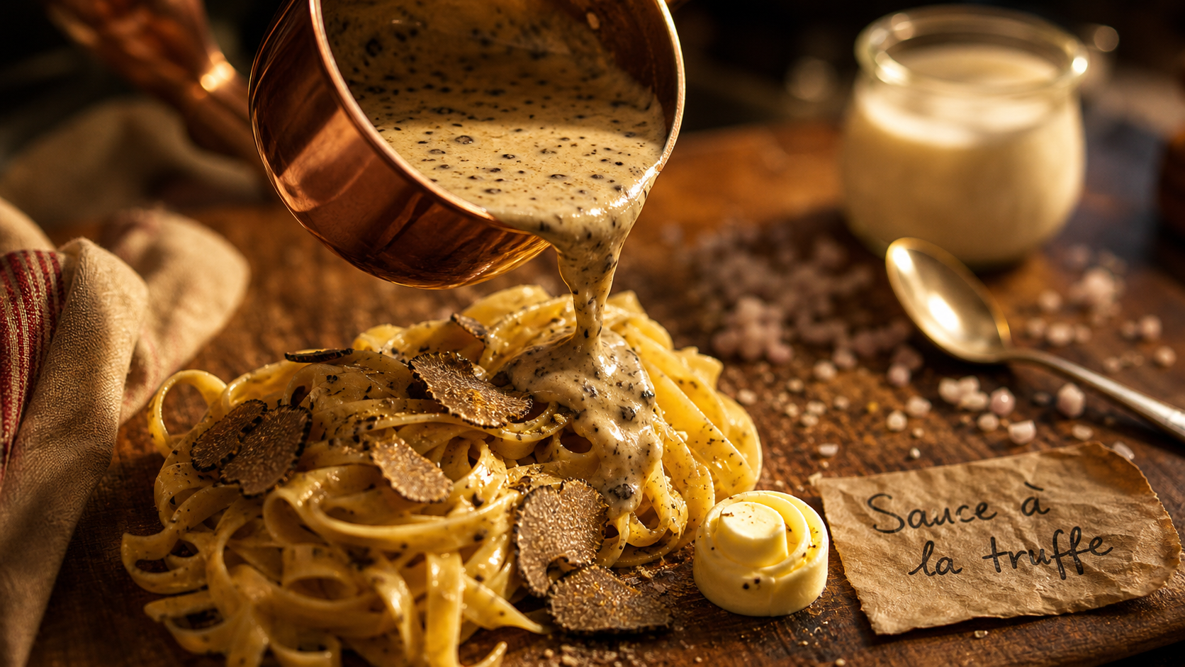 Sauce à la truffe noire crémeuse, sans grumeaux