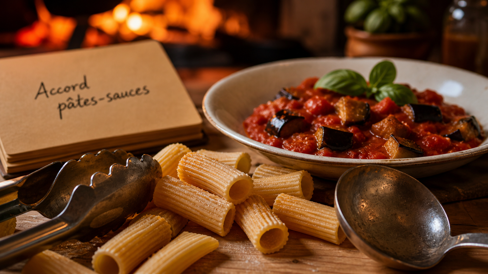 Types de pates : rigatoni tréfilés au bronze avec sauce tomate